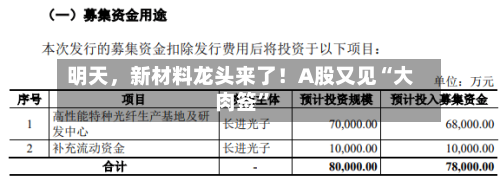 明天，新材料龙头来了！A股又见“大肉签”-第3张图片