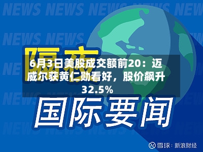 6月3日美股成交额前20：迈威尔获黄仁勋看好，股价飙升32.5%-第2张图片