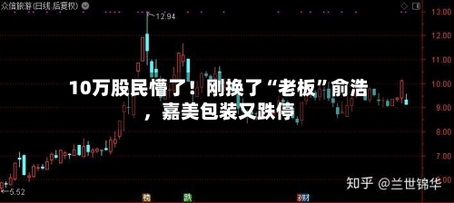10万股民懵了！刚换了“老板”俞浩，嘉美包装又跌停-第3张图片