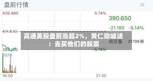 高通美股盘前涨超2%	，黄仁勋喊话：去买他们的股票-第2张图片
