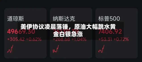 美伊协议凌晨落锤	，原油大幅跳水黄金白银急涨-第2张图片