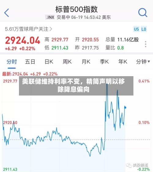 美联储维持利率不变	，精简声明以移除降息偏向-第2张图片