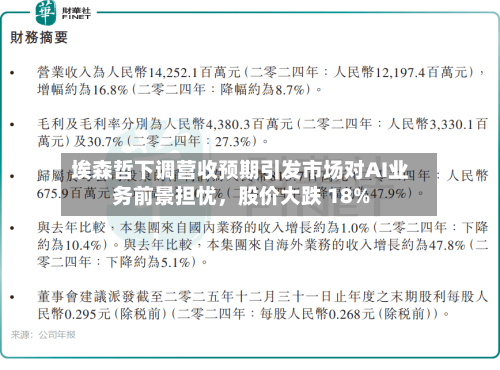 埃森哲下调营收预期引发市场对AI业务前景担忧，股价大跌 18%-第2张图片