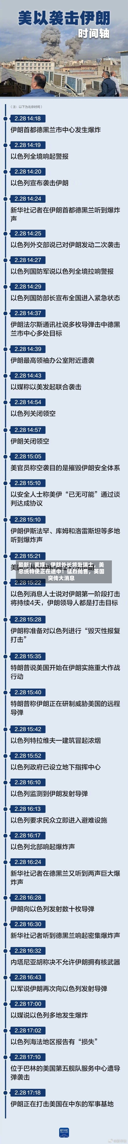 最新！美媒：伊朗外长将赴瑞士，美总统特使正在途中！猛烈抛售，英国突传大消息-第2张图片