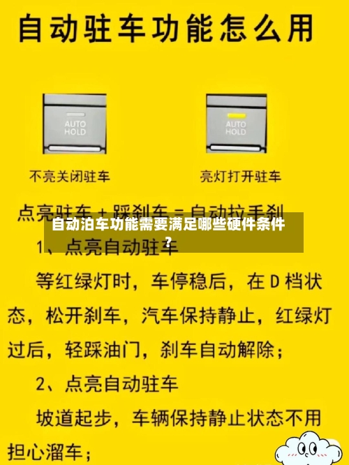 自动泊车功能需要满足哪些硬件条件？-第2张图片
