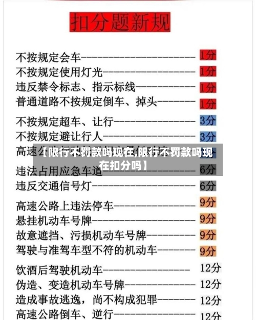 【限行不罚款吗现在,限行不罚款吗现在扣分吗】-第2张图片