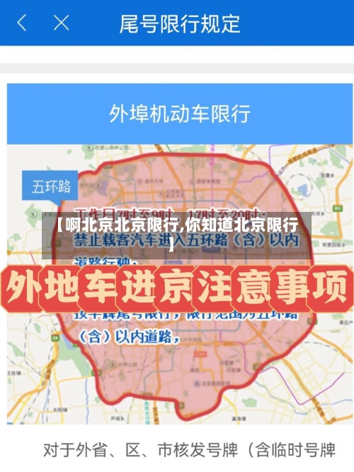 【啊北京北京限行,你知道北京限行】
