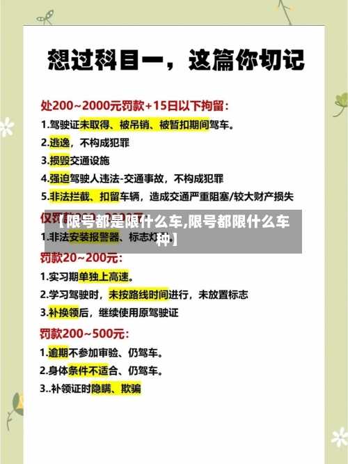 【限号都是限什么车,限号都限什么车种】-第2张图片