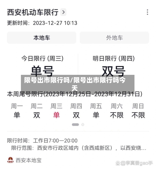 限号出市限行吗/限号出市限行吗今天