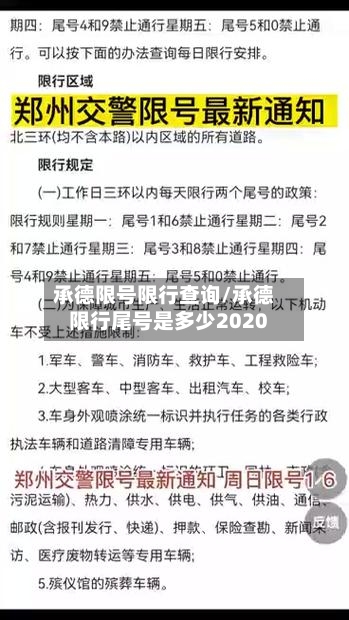 承德限号限行查询/承德限行尾号是多少2020-第3张图片