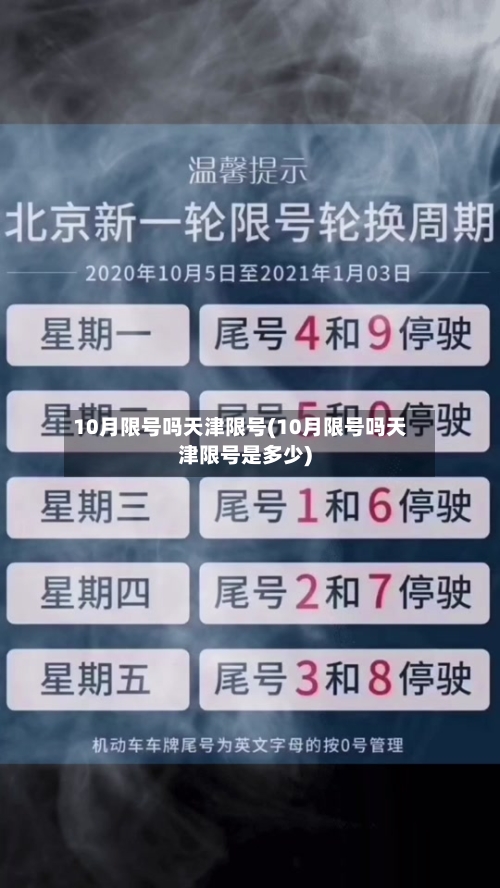 10月限号吗天津限号(10月限号吗天津限号是多少)