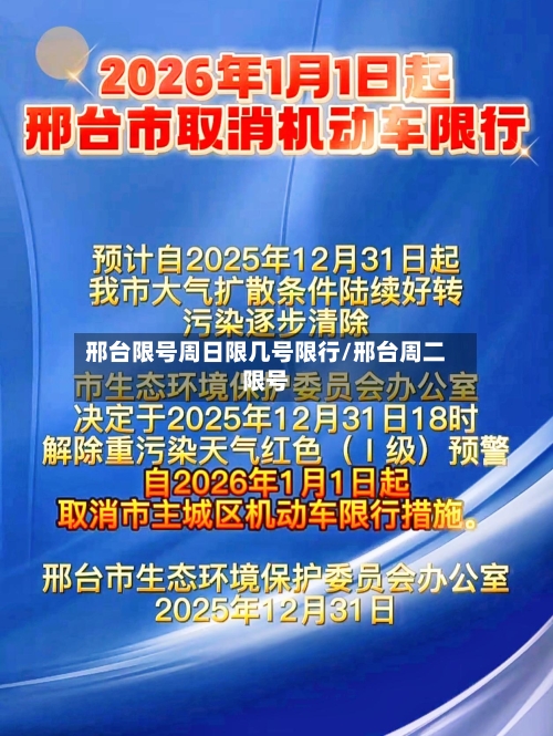 邢台限号周日限几号限行/邢台周二限号