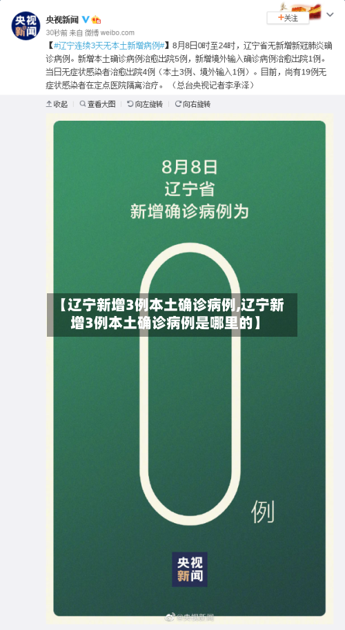 【辽宁新增3例本土确诊病例,辽宁新增3例本土确诊病例是哪里的】-第1张图片