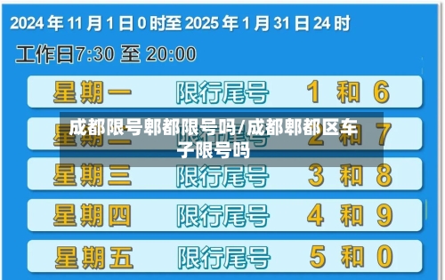 成都限号郫都限号吗/成都郫都区车子限号吗-第2张图片