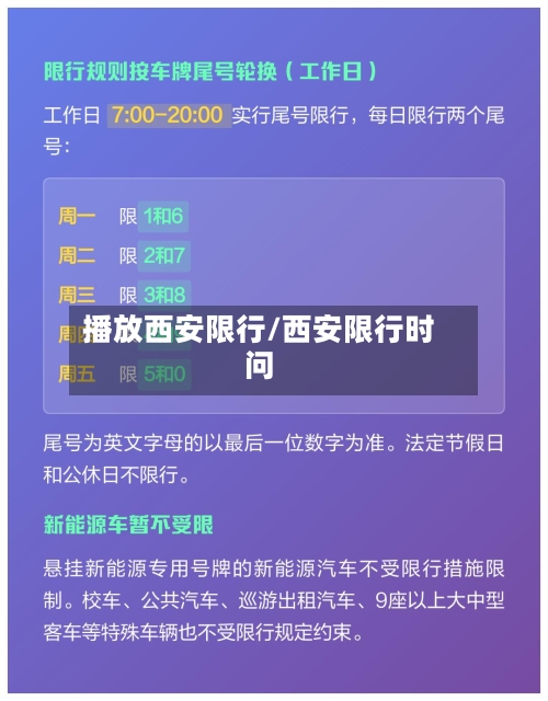 播放西安限行/西安限行时问-第3张图片